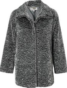 Petite Faux Astrakhan Fur Coat