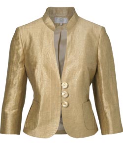Petite Gold Shantung Jacket
