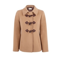 Petite Short Camel Duffle Coat